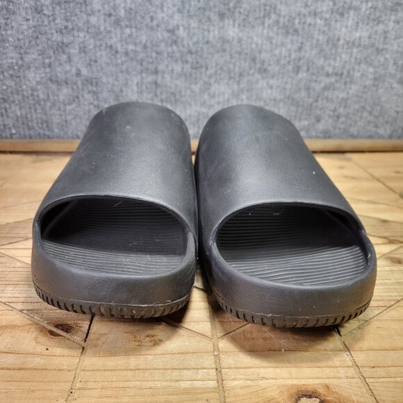 Nike Sandals Mens 12 Womens 13 Calm Slides Black Open Toe Comfort Slip On - Picture 4 of 13